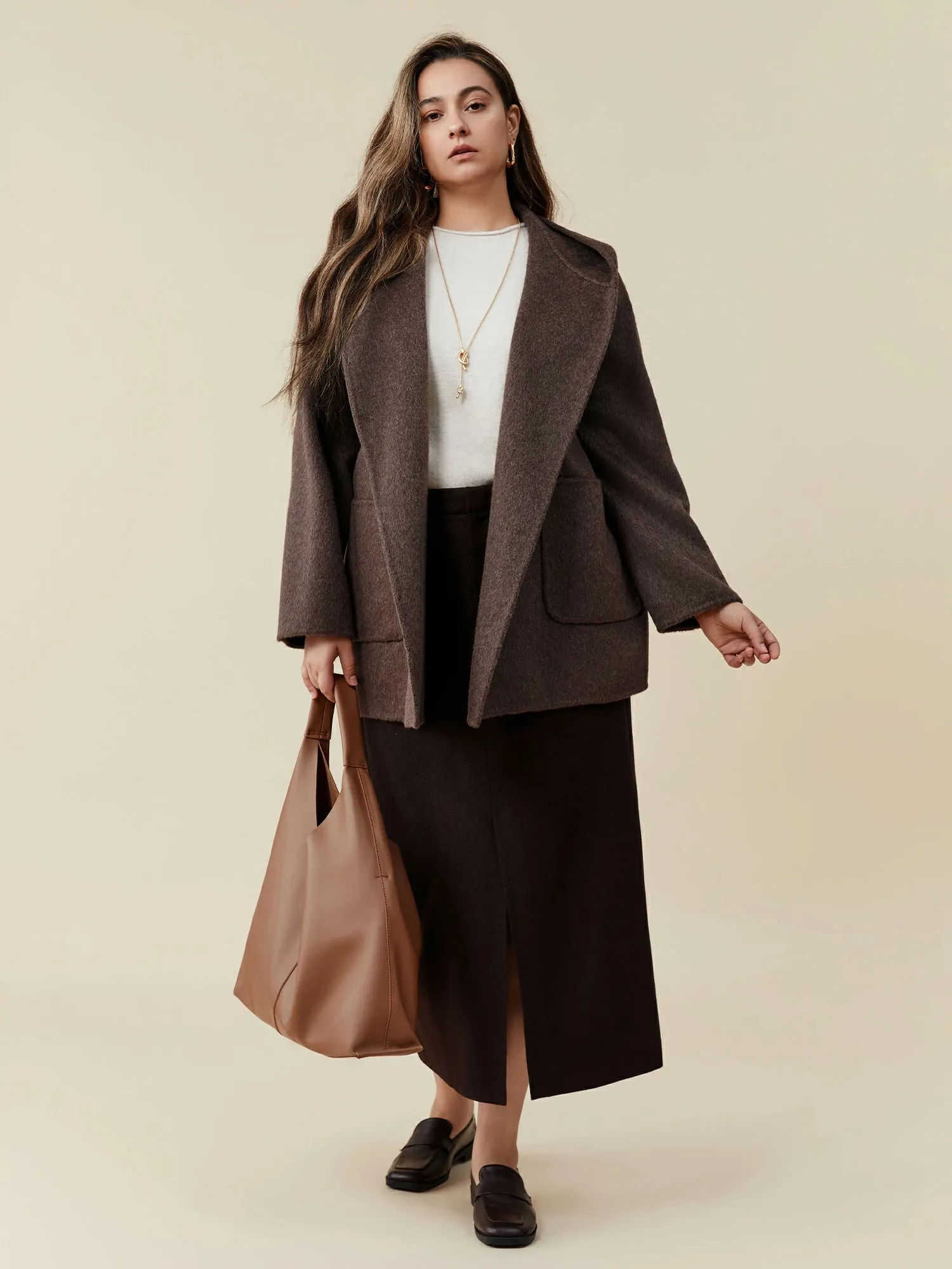 Amoretu Women's 70.9% Wool Hooded Long Sleeve Coat
