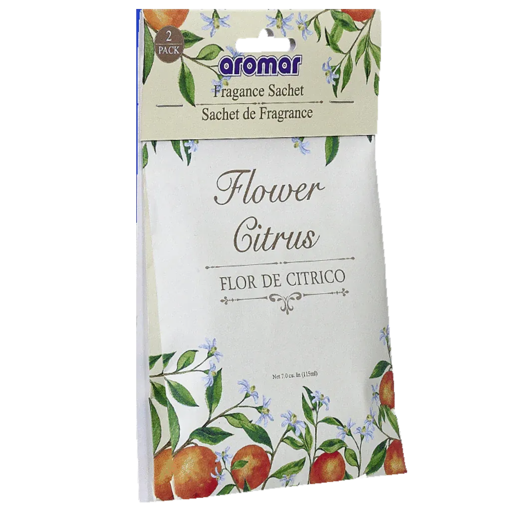 Aromar Scented Sachets – Flower Citrus – 2 Pack