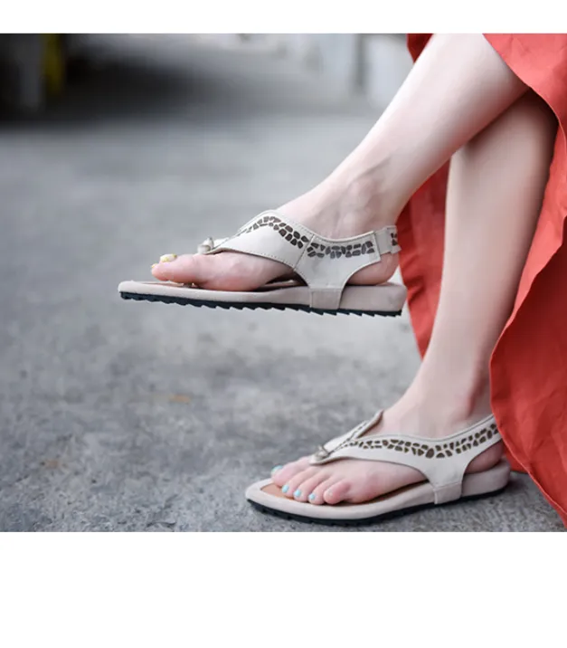 ARTMU TOE POST SANDALS WITH MIXED PRINT