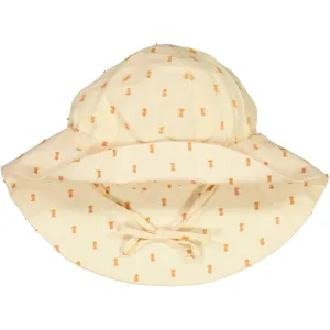 Baby Girl Sun Hat - sandstone dot