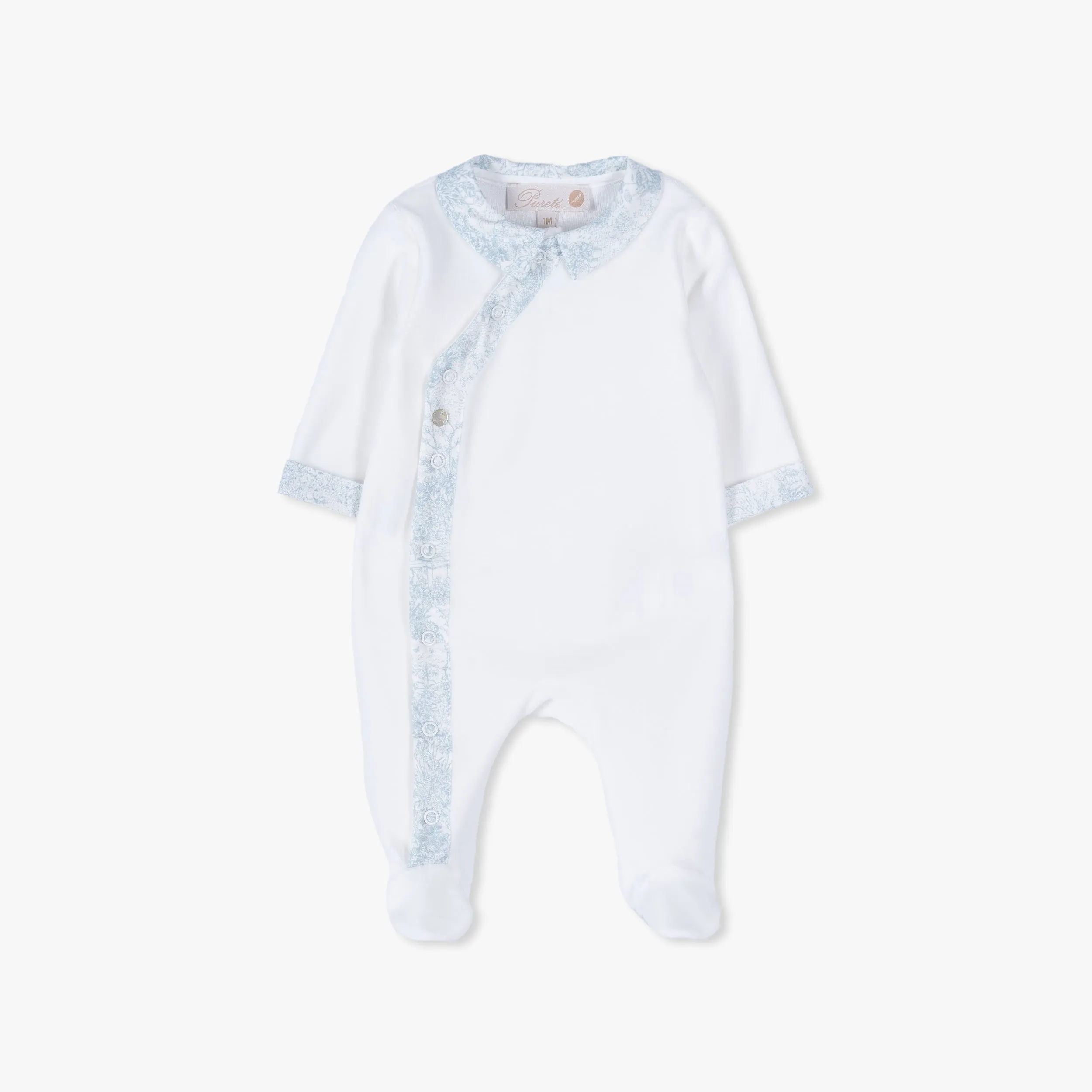 Babygrow - Toile de Jouy Velour