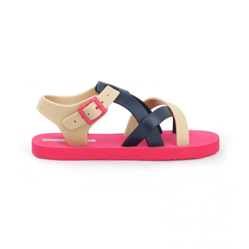 Banana Peel Slippers for Toddlers Peaches and Cream - Huckleberry Wine Red