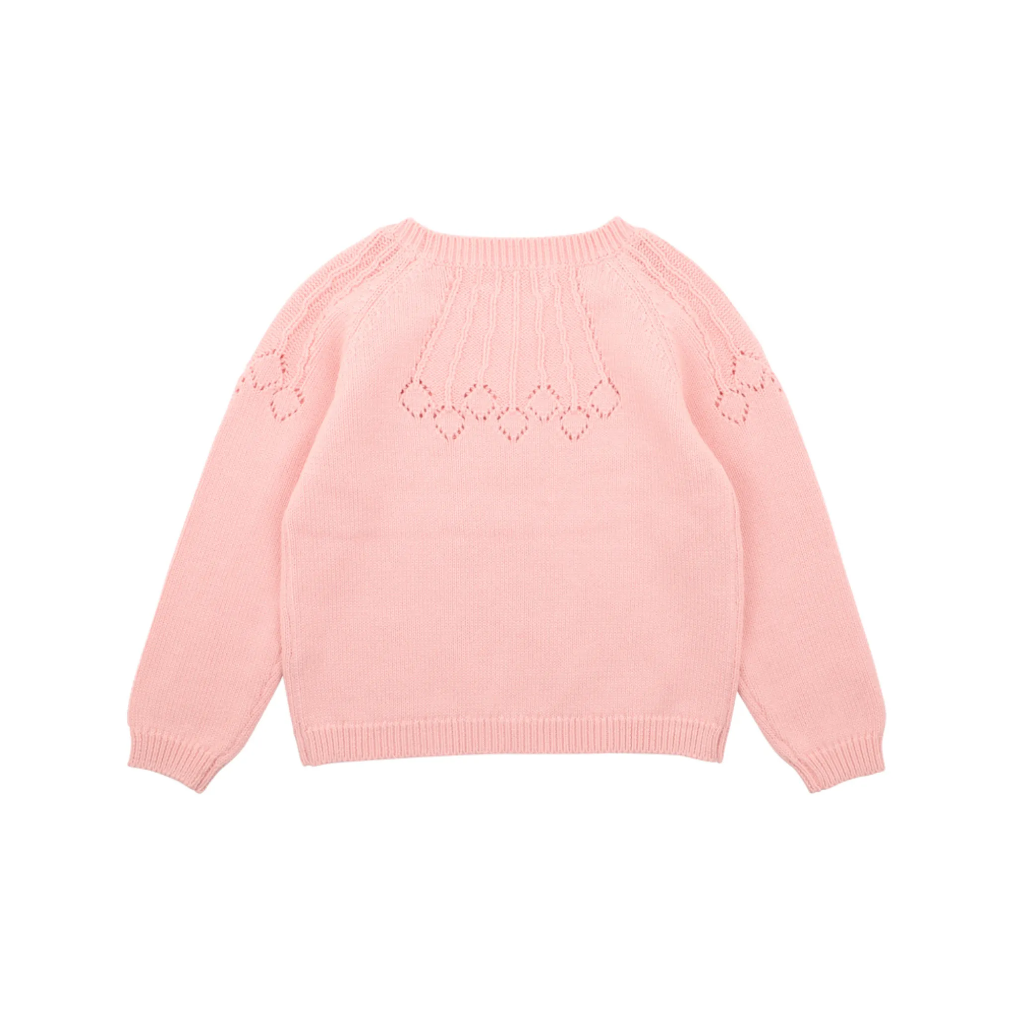 Bebe Dotti Needle Out Knitted Jumper - Coral