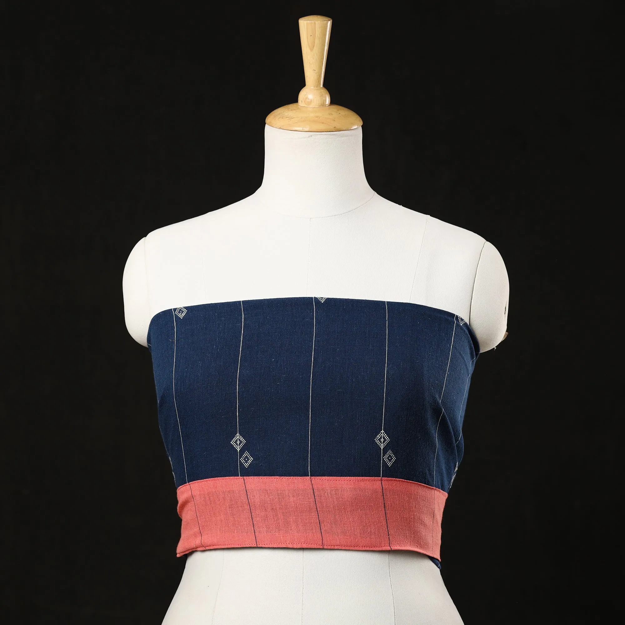 Blue - Organic Kala Cotton Handloom Blouse Material