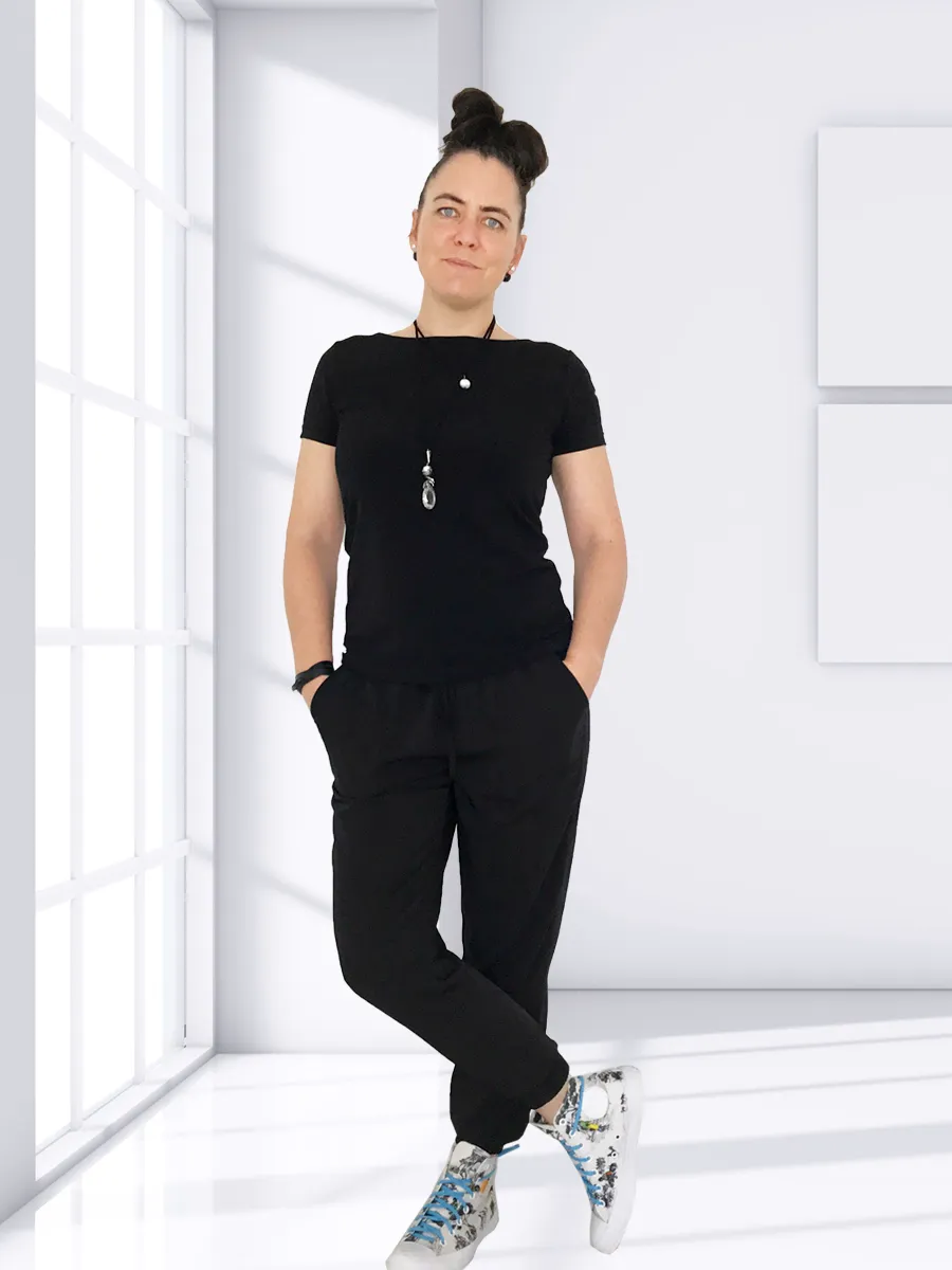 BOAT NECK FITTED T-SHIRT