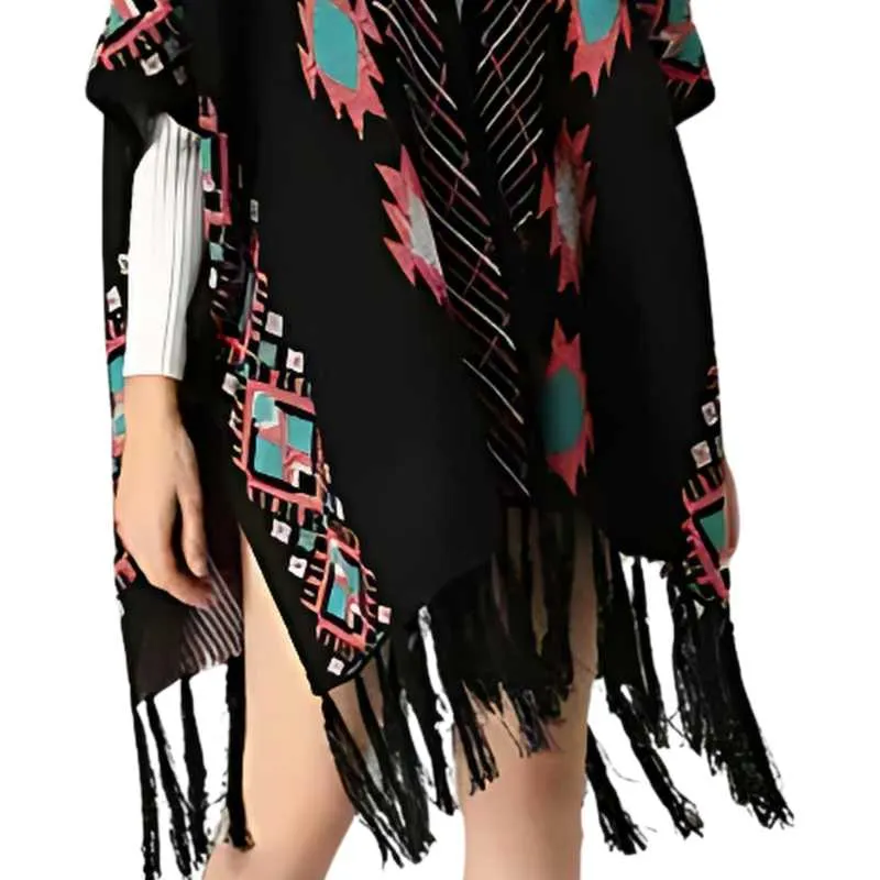 Bohemian Poncho Wool Cardigan