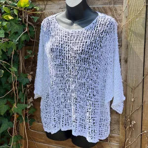 Breezy White Bohemian Popcorn Cover Up