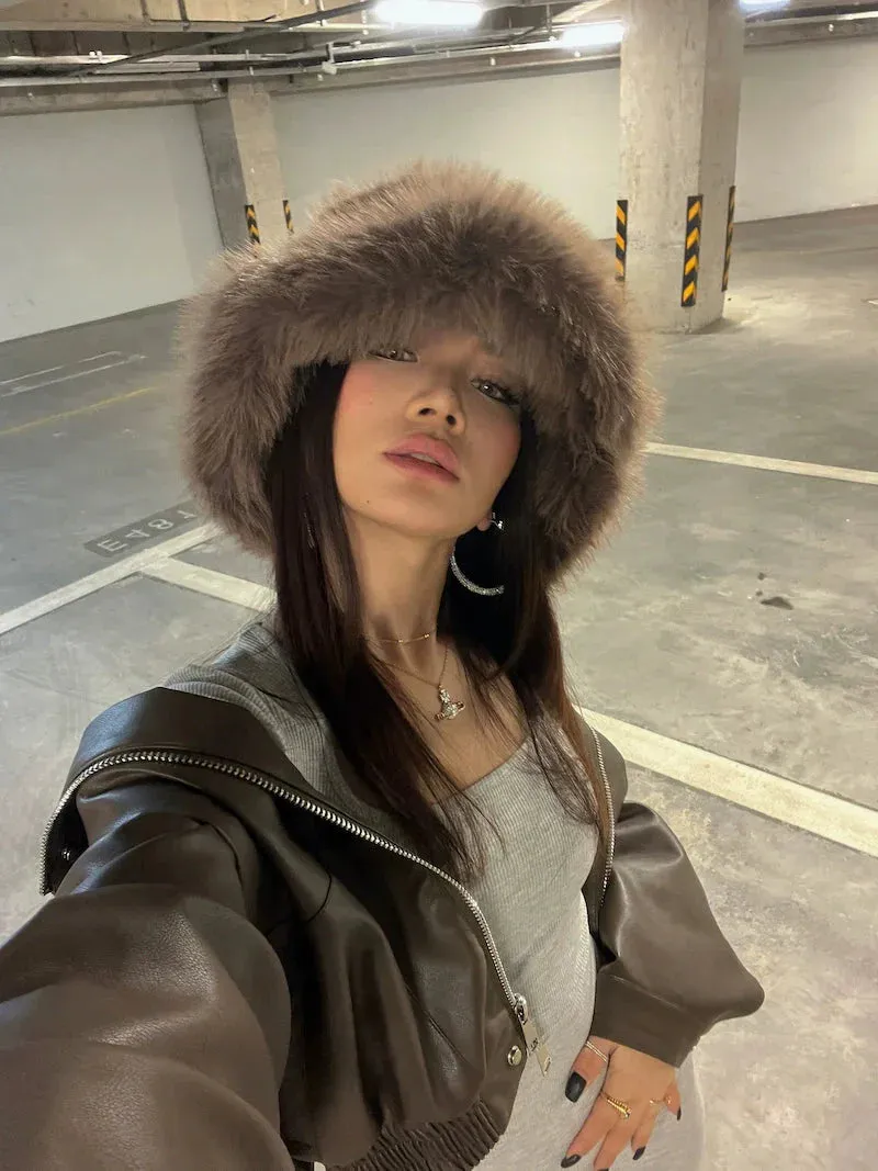 Bryley Faux Fur Bucket Hat