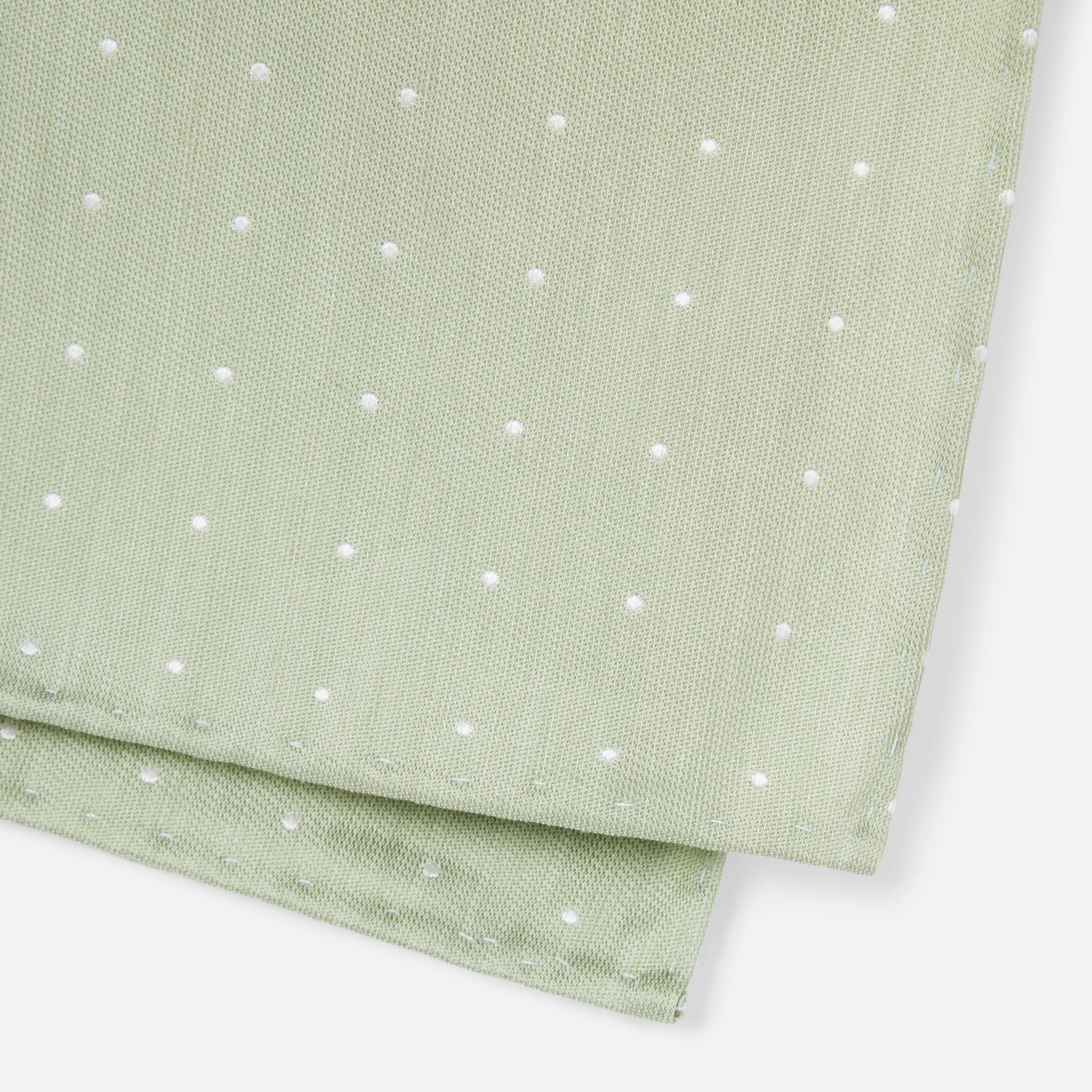 Bulletin Dot Sage Green Pocket Square