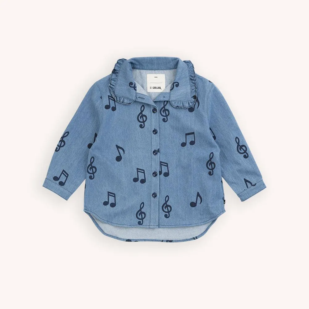 Carlijnq denim music - girls blouse