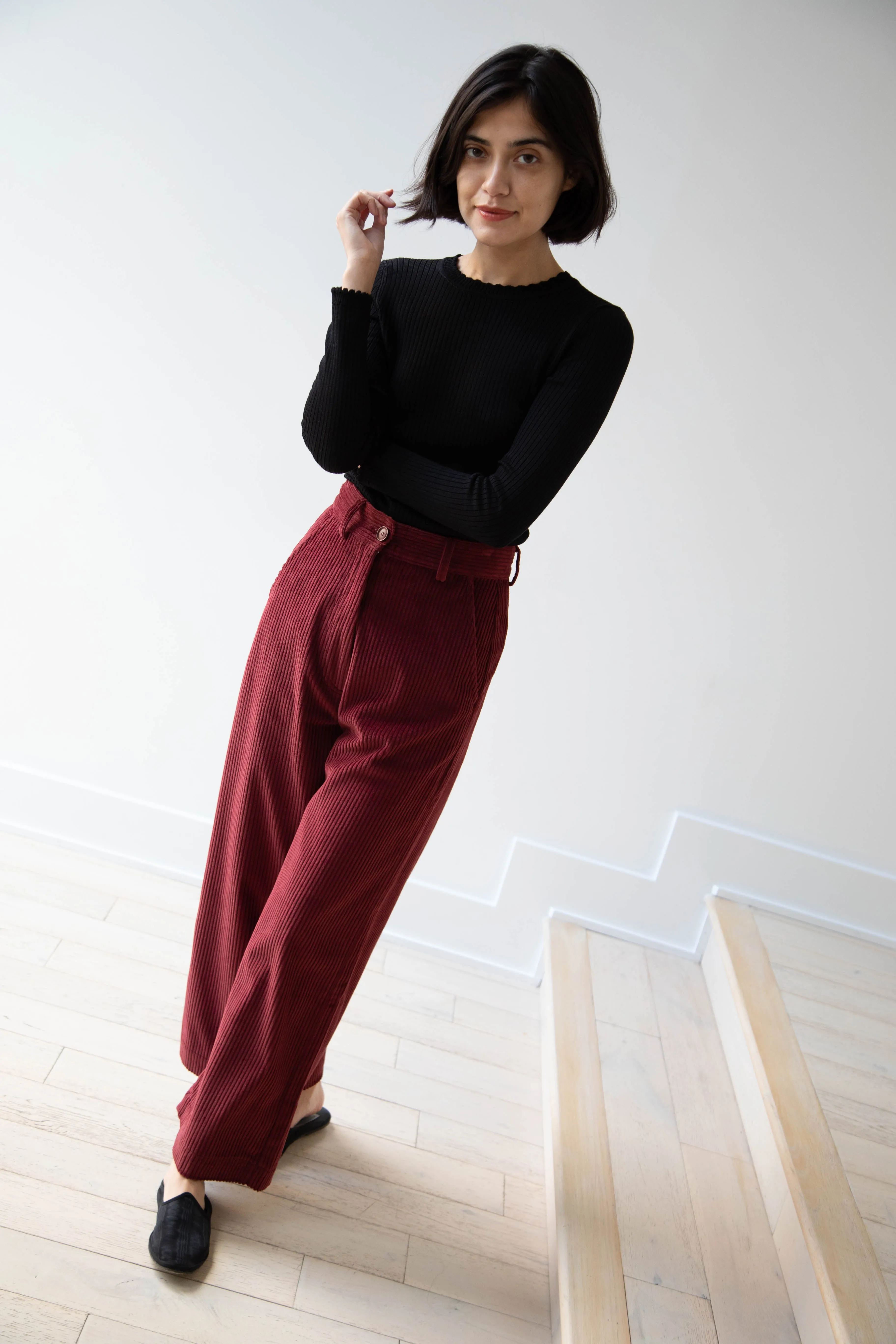 Caron Callahan | Andes Pants in Auburn Corduroy