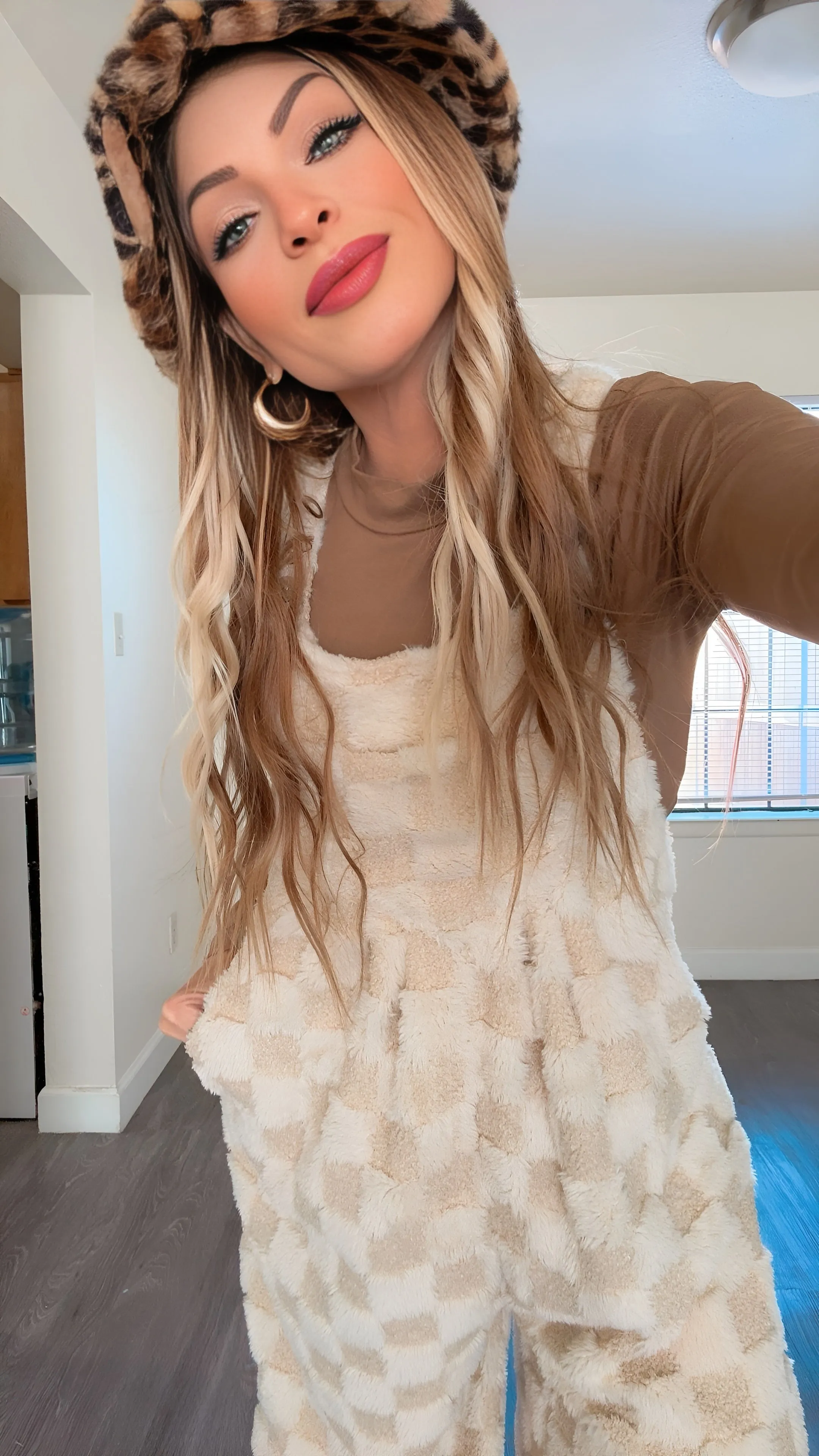 Checkers comfy overall jumpsuit