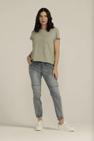 Cotton Pocket Tee Sage