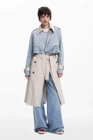 Desigual Memphis Hybrid Trench Coat & Denim Jacket 25SWEW29