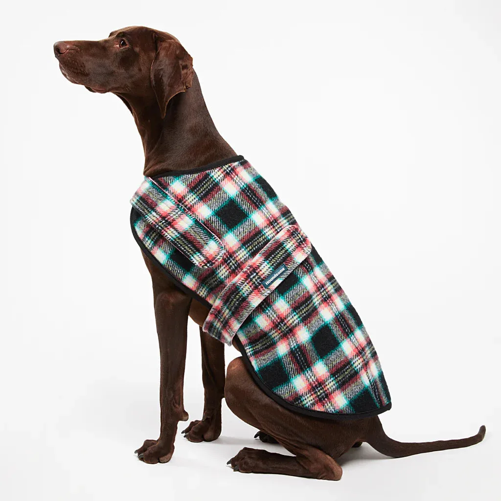 Dog Coat Pure Marino Wool Black Cockatoo Coral