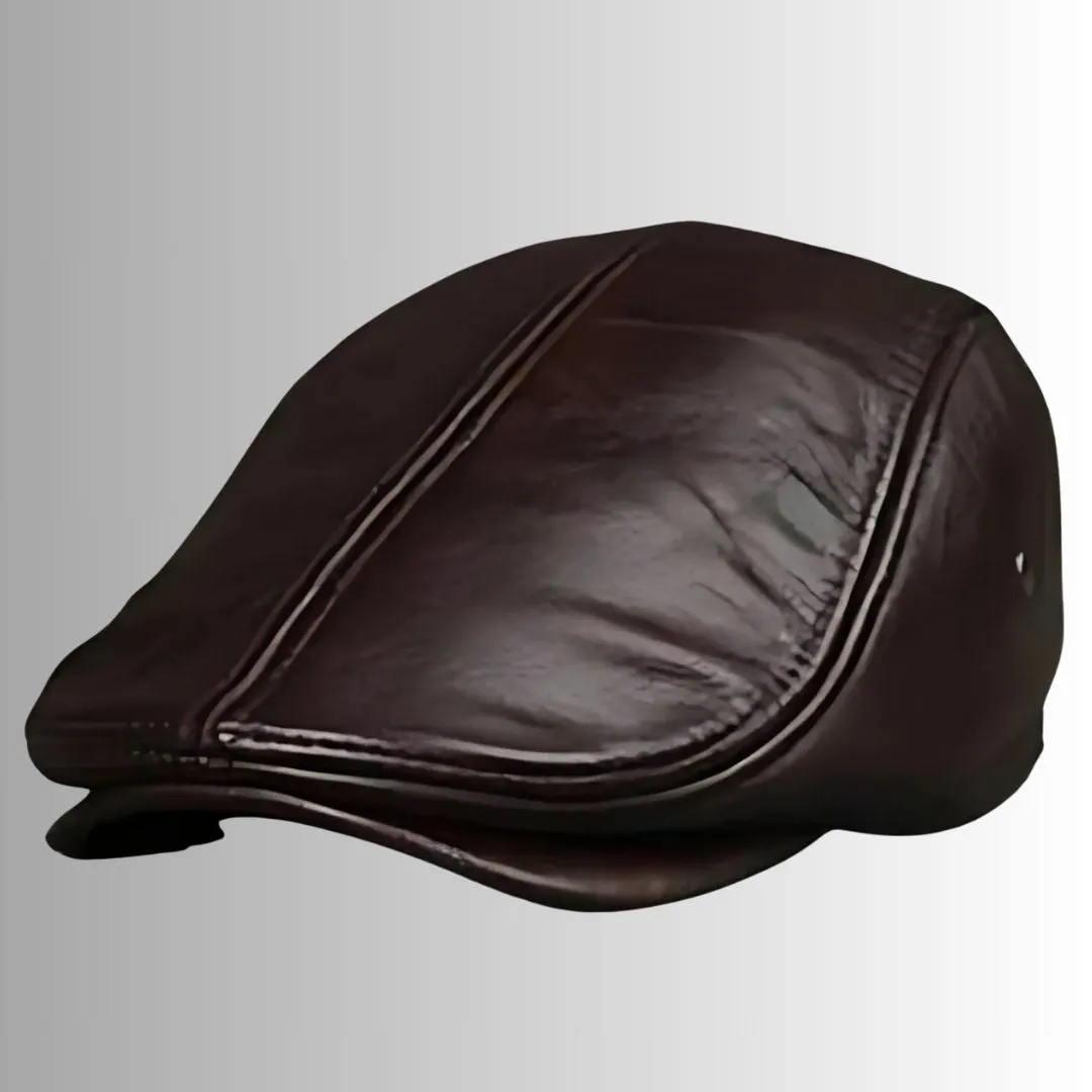 Ear Flaps Cowhide Winter Beret