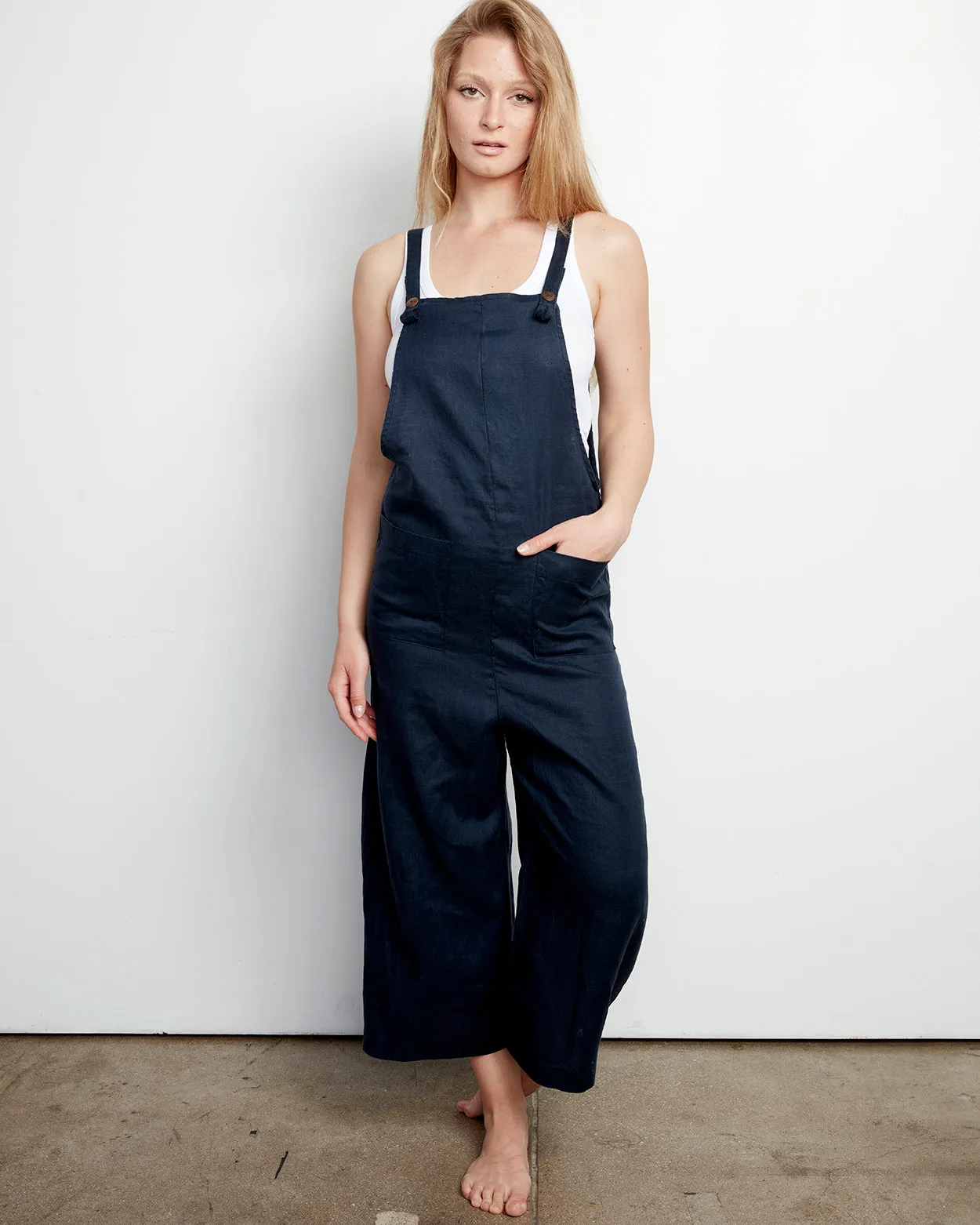 EDEN Linen Crop Overalls | 5 Colors
