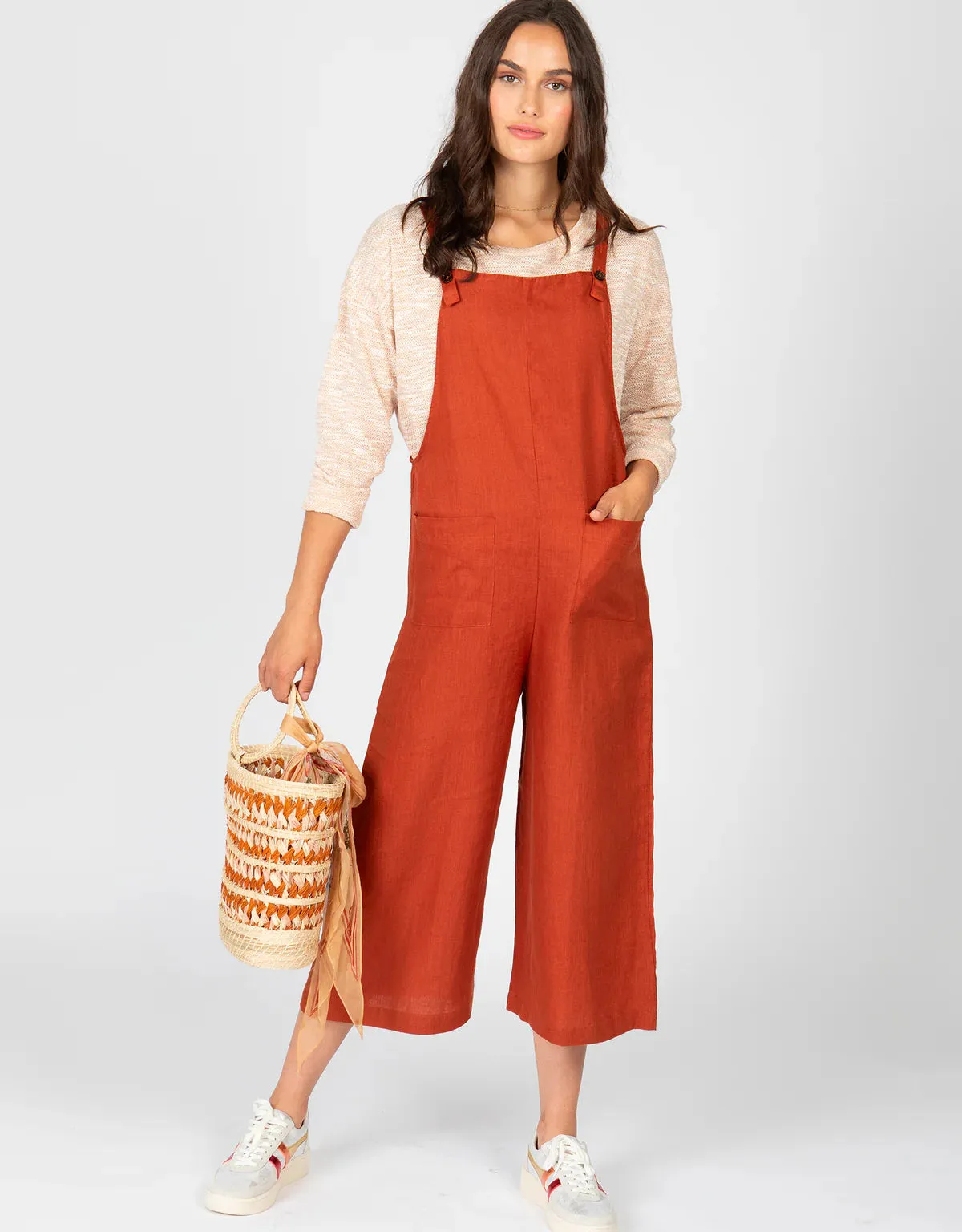 EDEN Linen Crop Overalls | 5 Colors