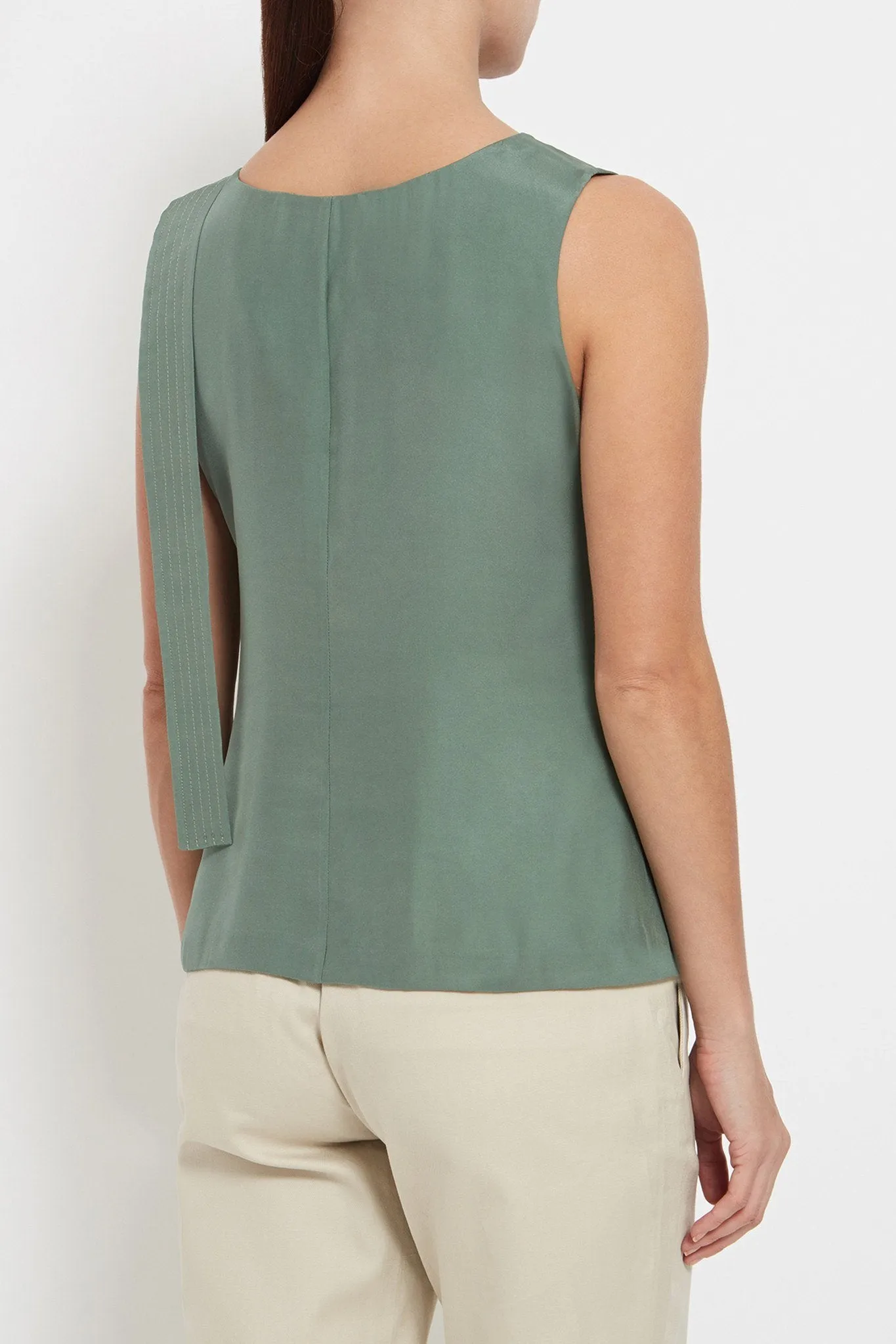 Eloise Top: Washed Silk Satin Top