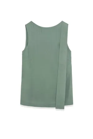 Eloise Top: Washed Silk Satin Top