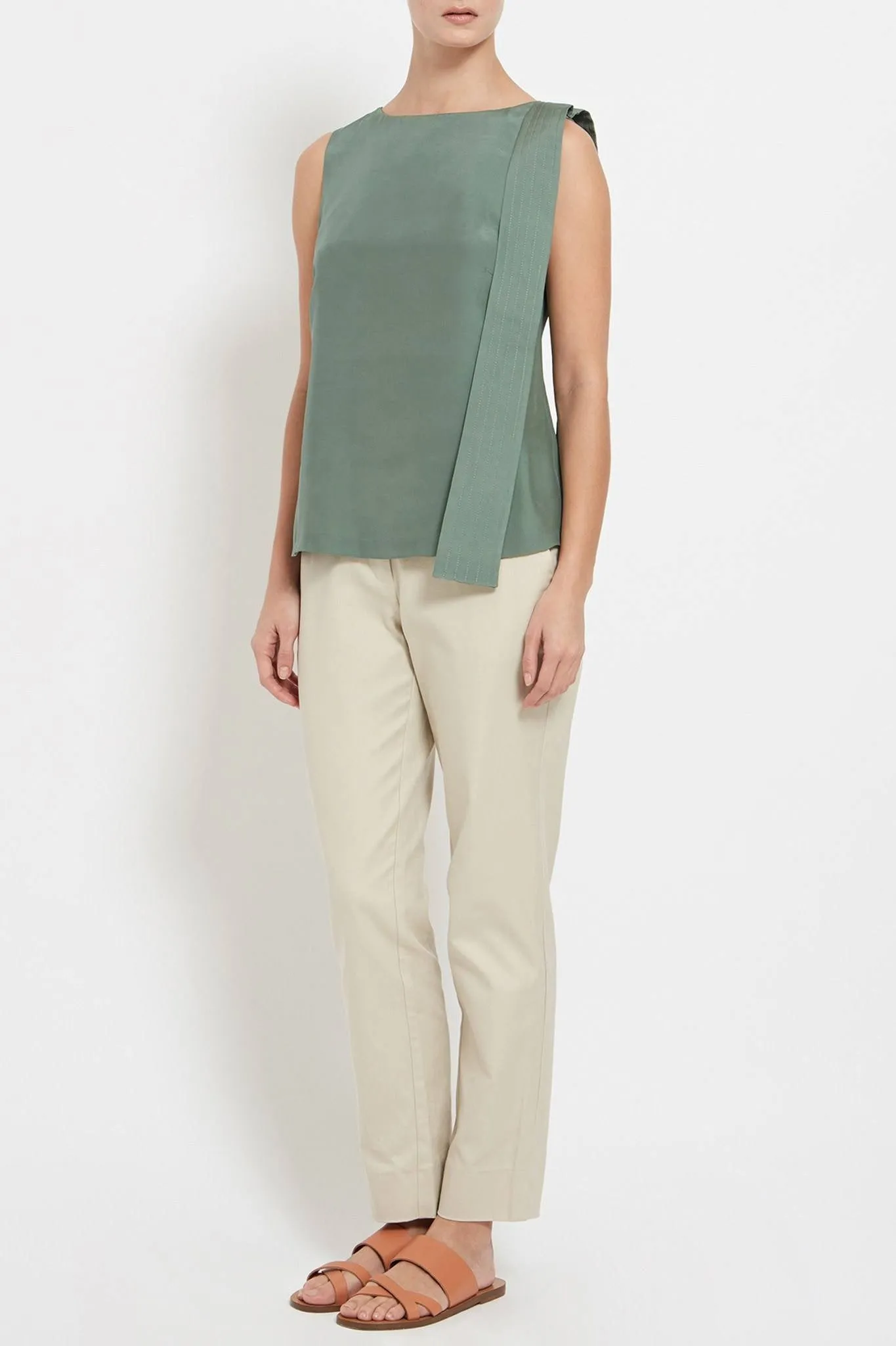 Eloise Top: Washed Silk Satin Top
