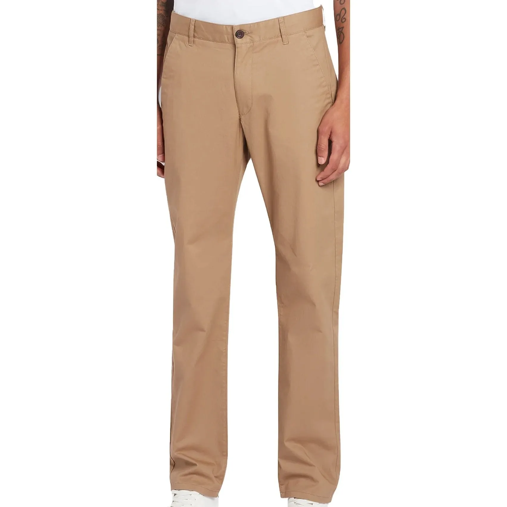Farah Mens Elm Organic Cotton Twill Chino Beige