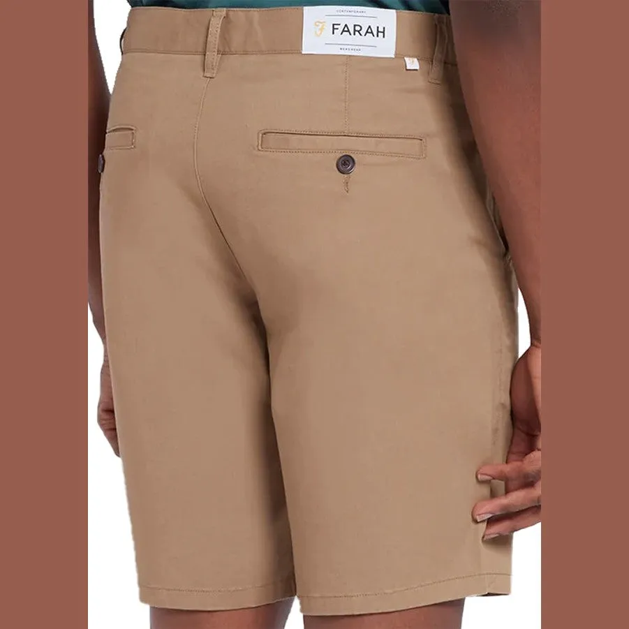 Farah Mens Hawk Organic Cotton Chino Short Beige