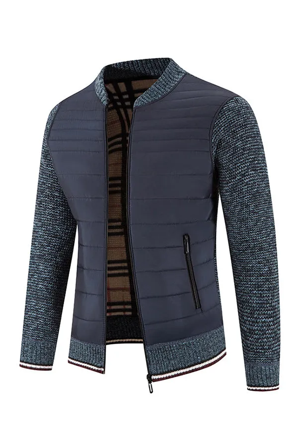 fleece thickened slim fit coat