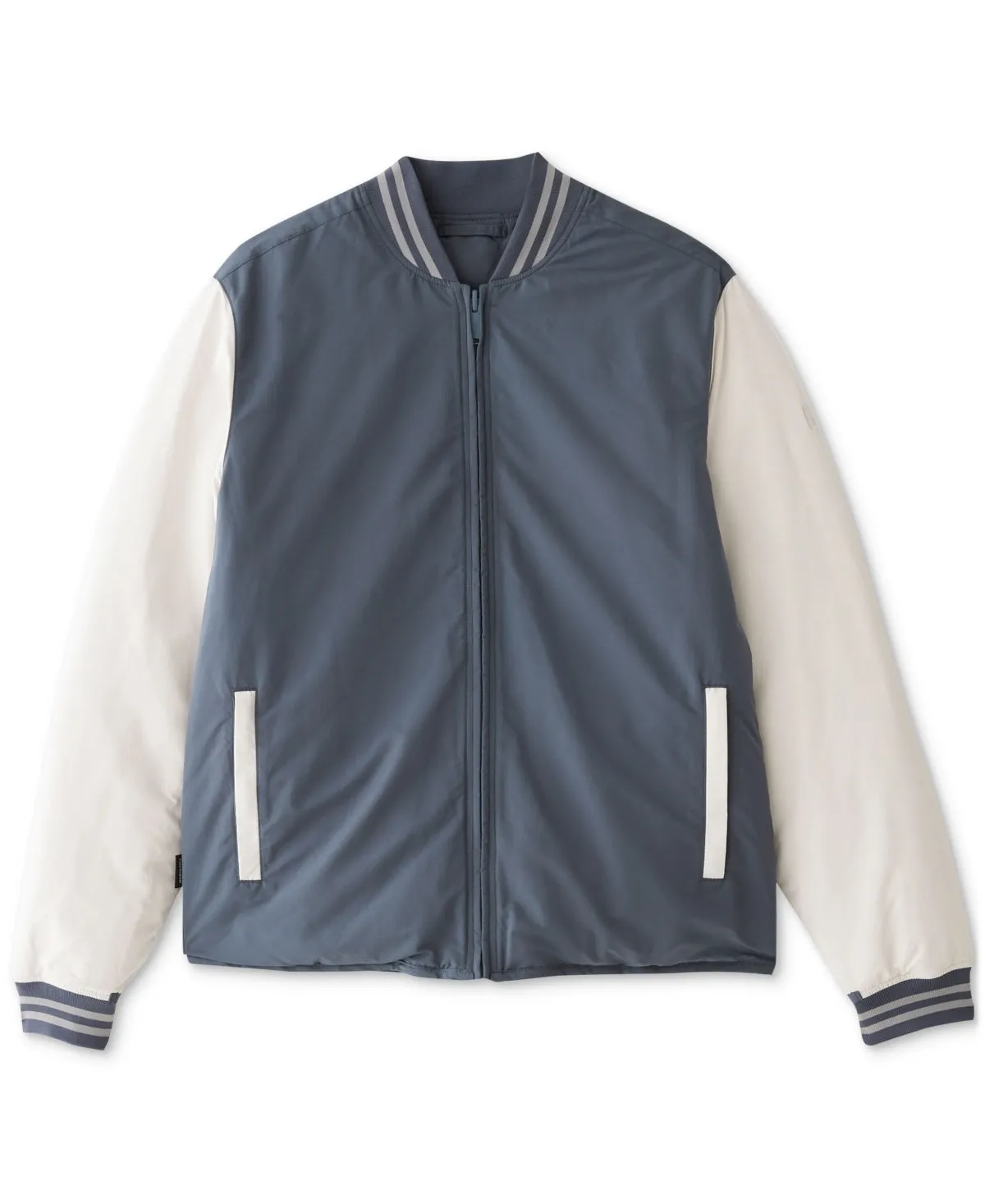 Frank And Oak Men's Skyline Revere Weather Resistant Varsity Jacket Blue Large