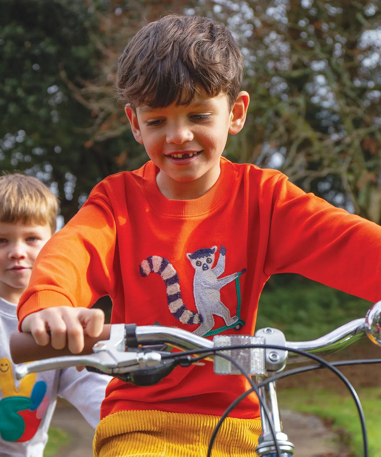 Frugi Owen Top - Bonfire/Lemur