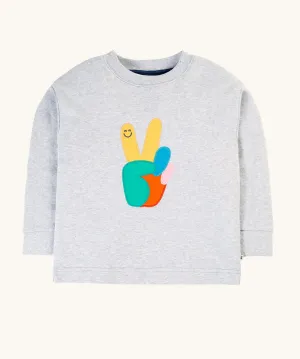 Frugi Owen Top - Grey Marl/Peace