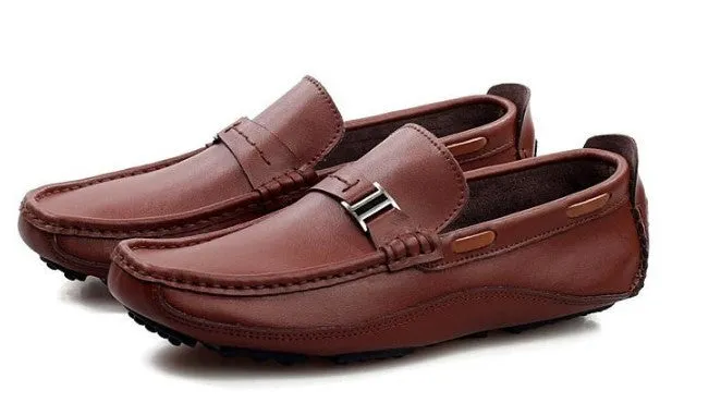 Genuine Leather Men's High Quality Casual Loafers