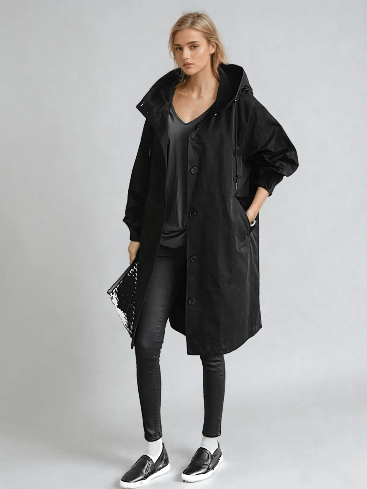 GRY | WATERPROOF TRENCH COAT
