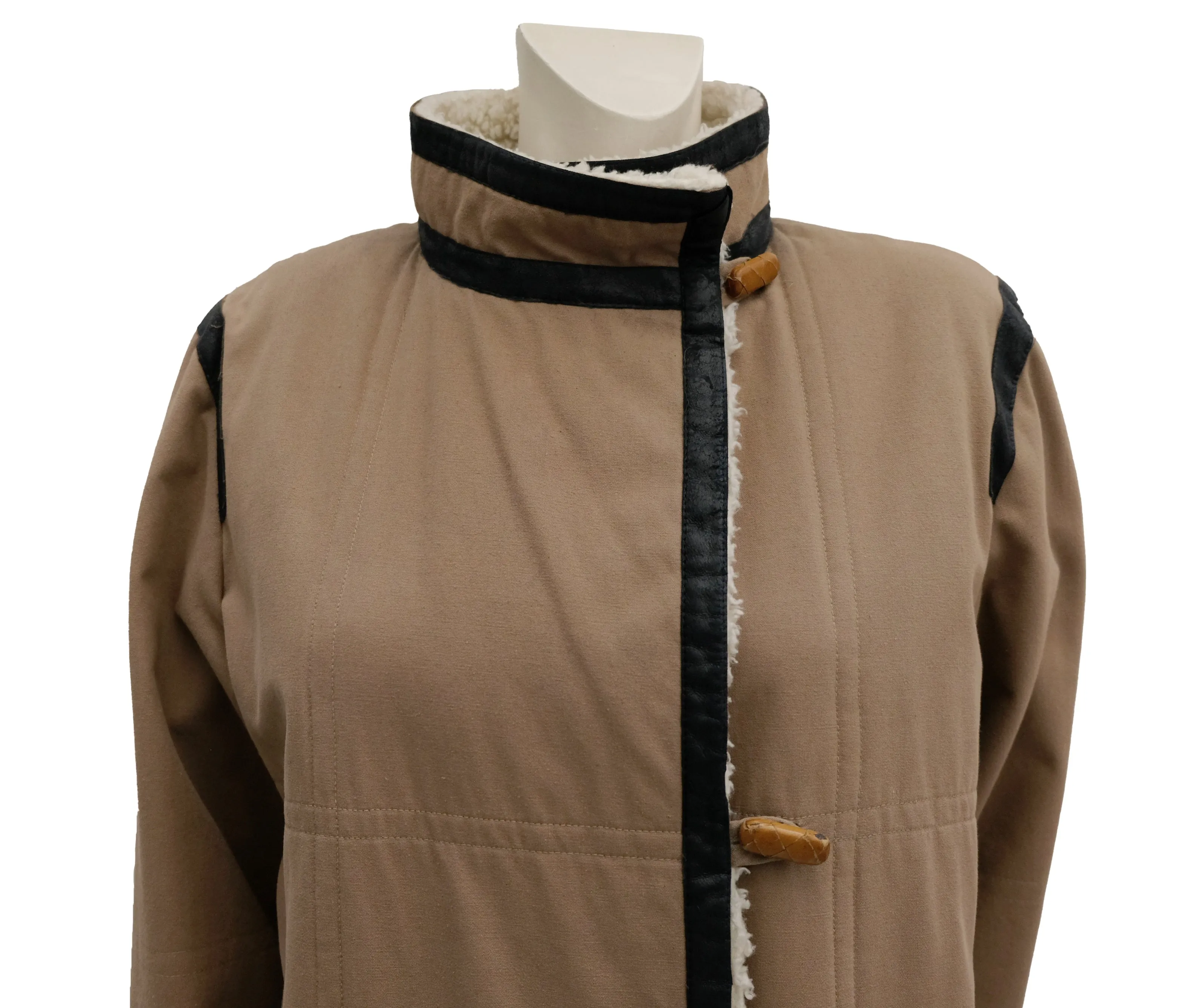 Guy Laroche Diffusion Vintage Camel Coat with Fleece Lining, UK10