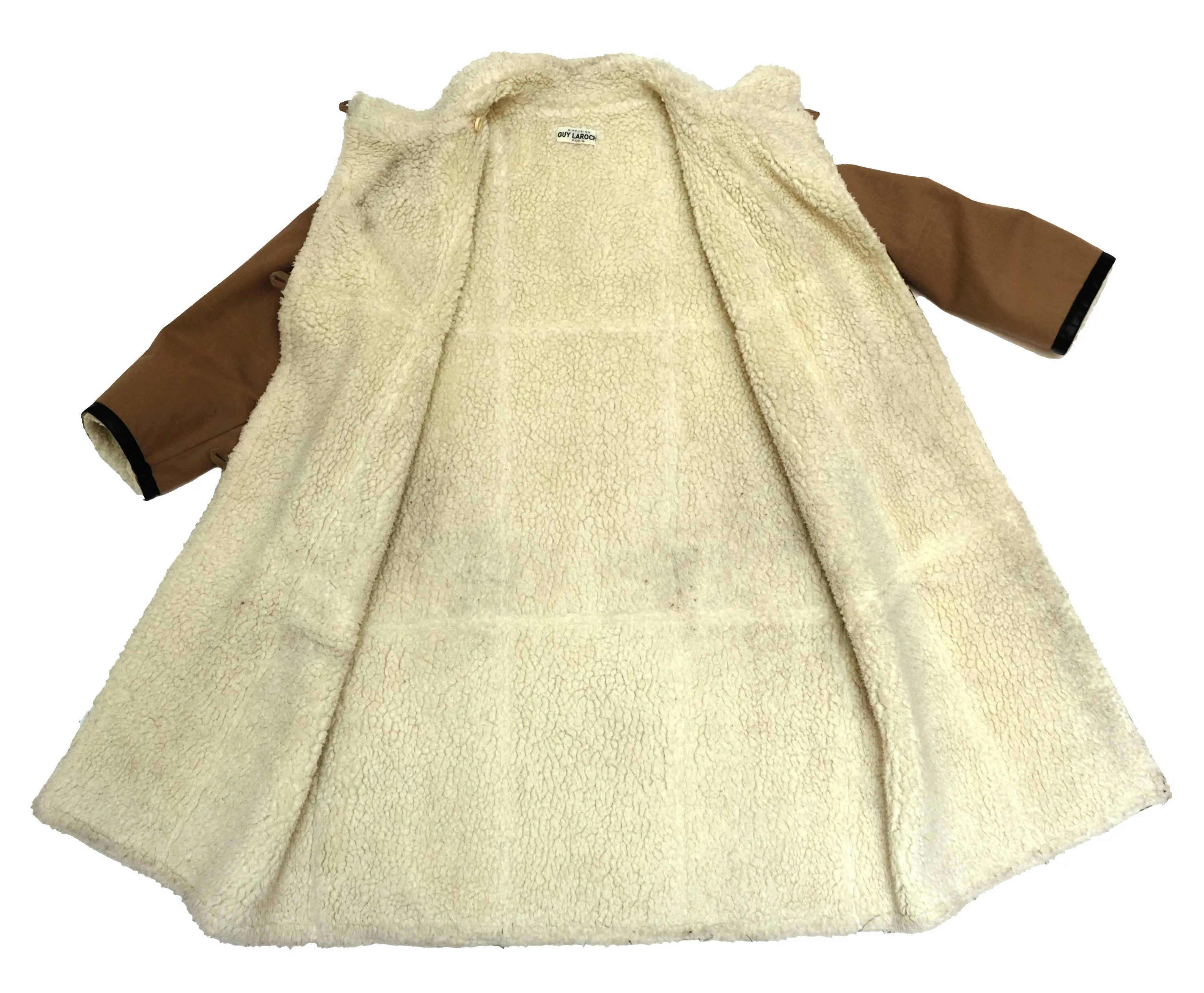 Guy Laroche Diffusion Vintage Camel Coat with Fleece Lining, UK10