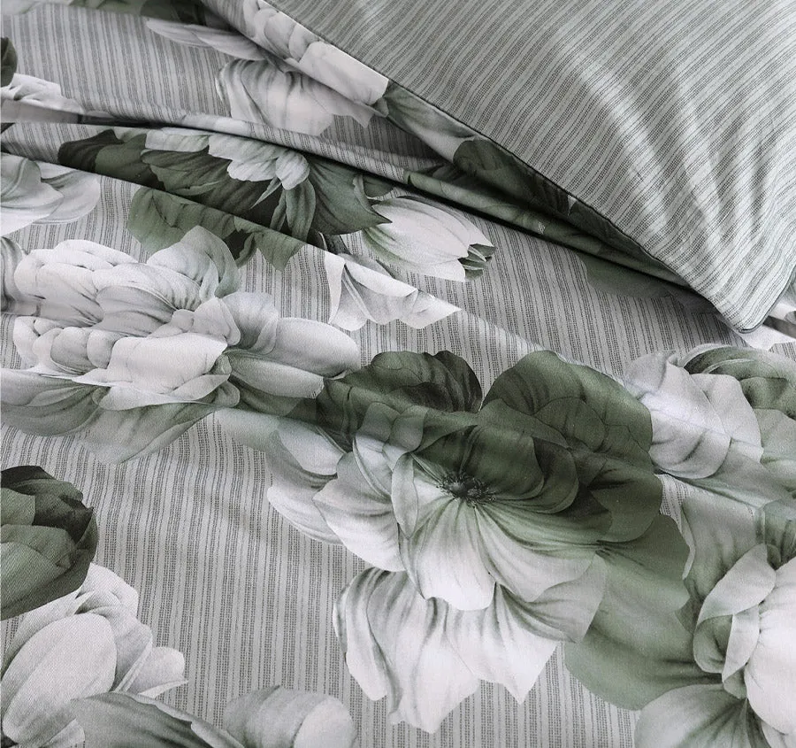 Hailey Quilt Cover Set Range Sage