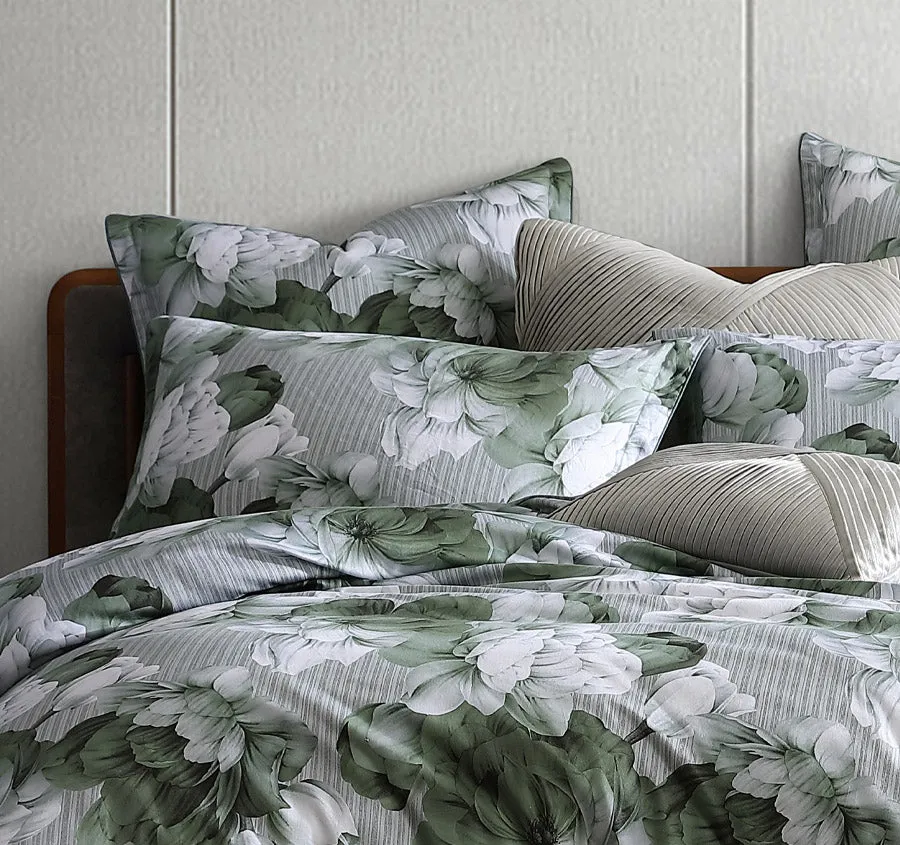Hailey Quilt Cover Set Range Sage