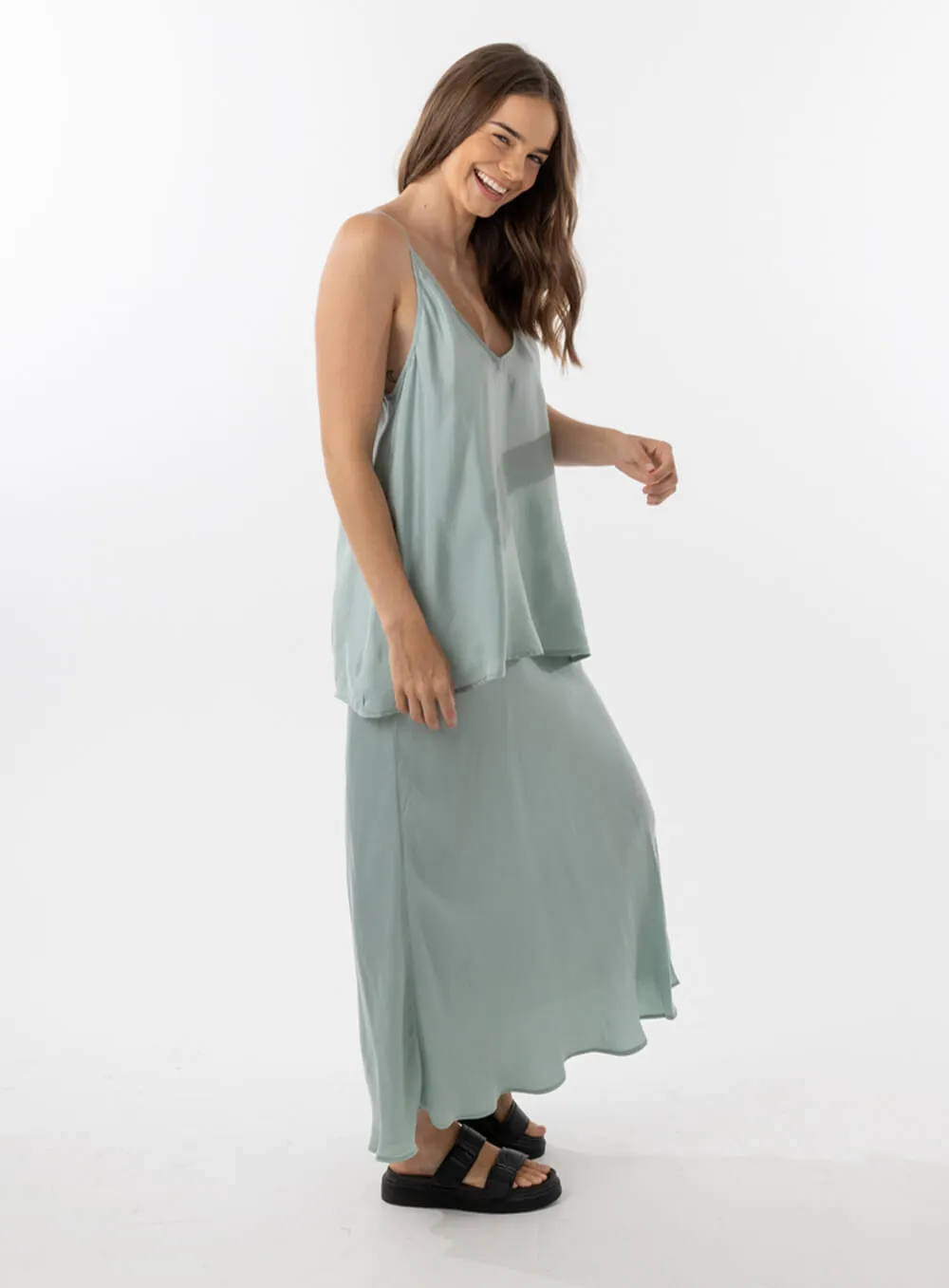 Imogen Cupro Cami-SAGE