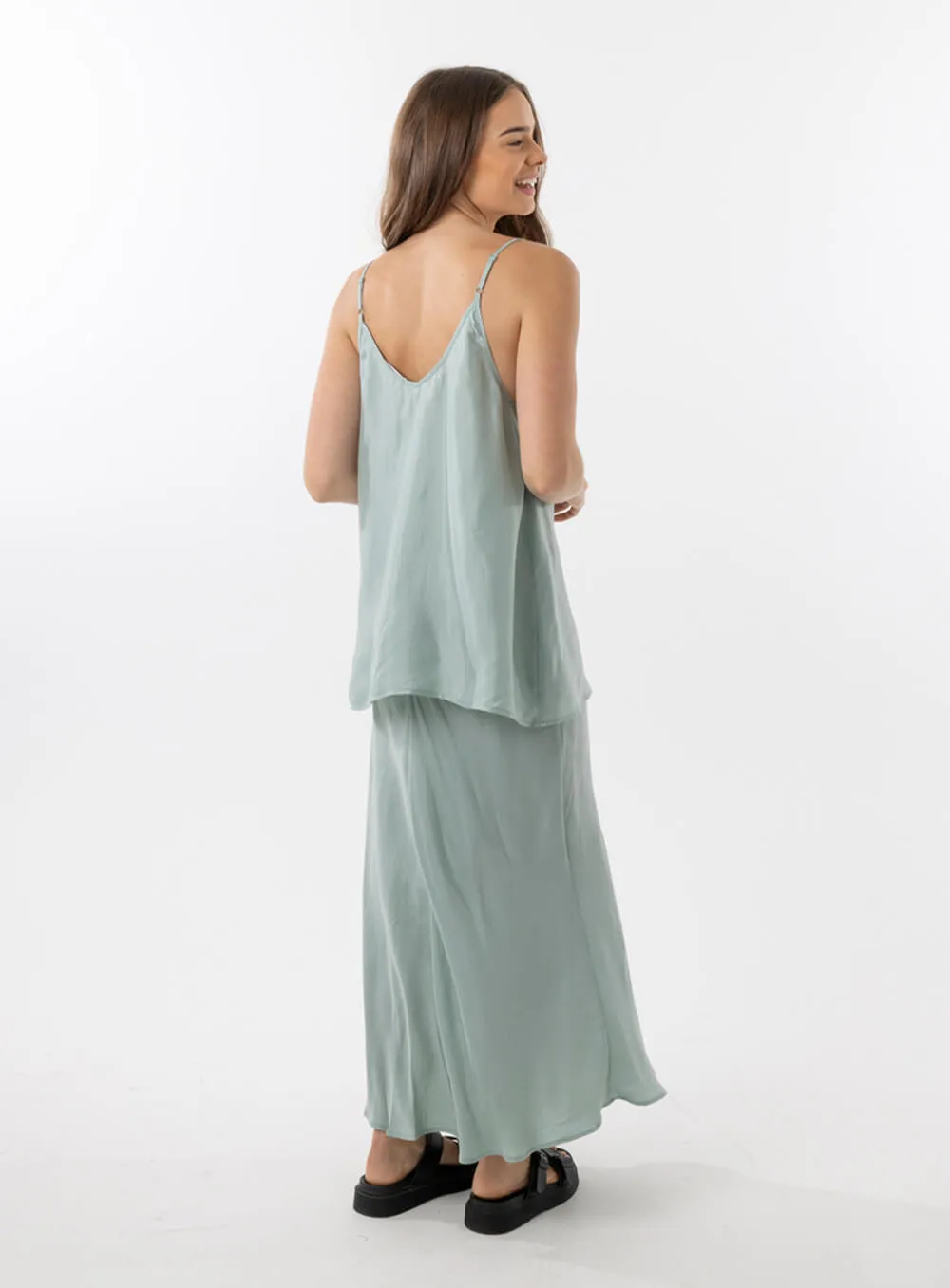 Imogen Cupro Cami-SAGE