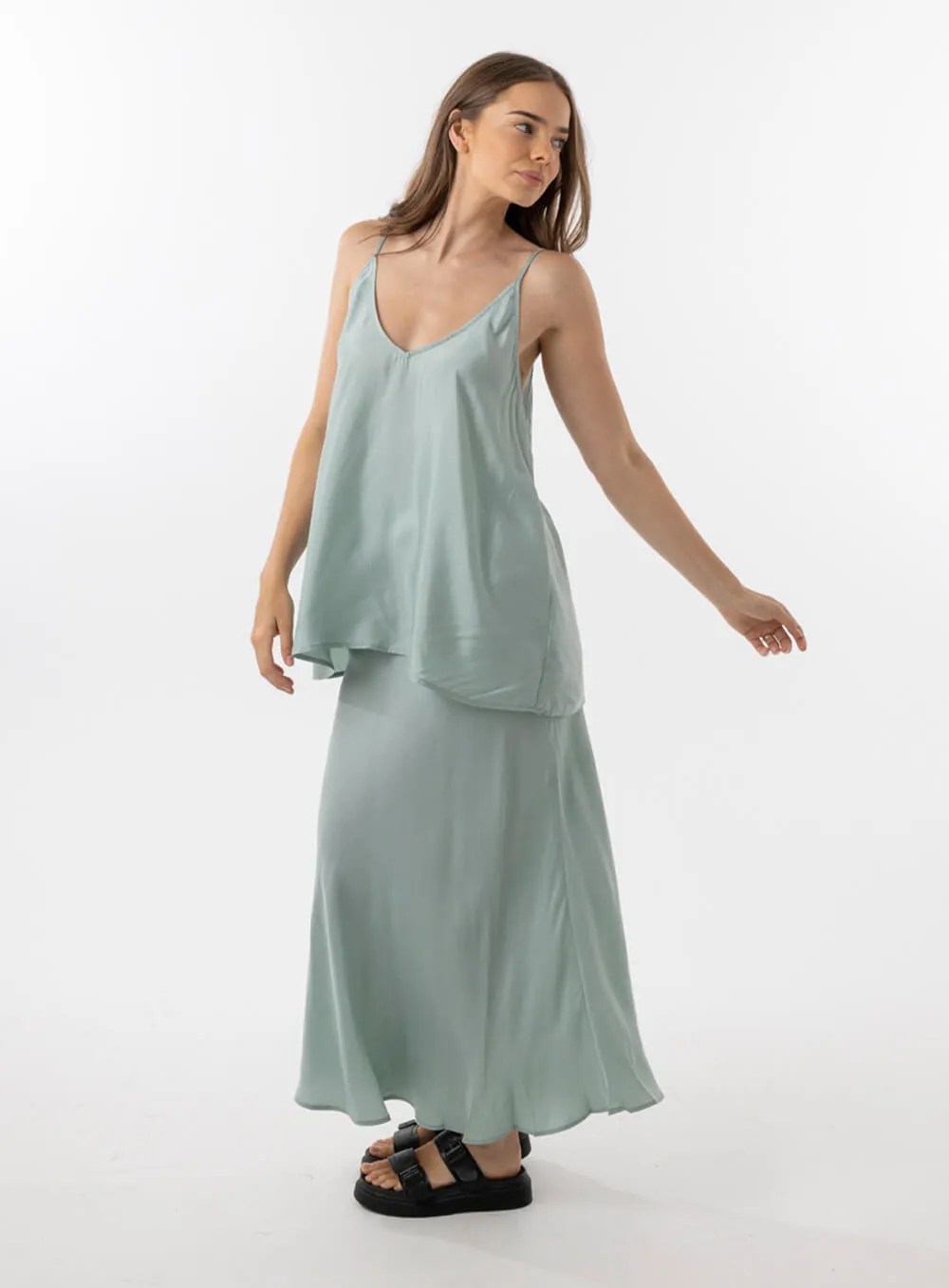 Imogen Cupro Cami-SAGE