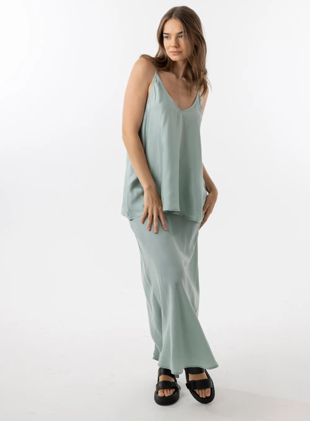 Imogen Cupro Cami-SAGE