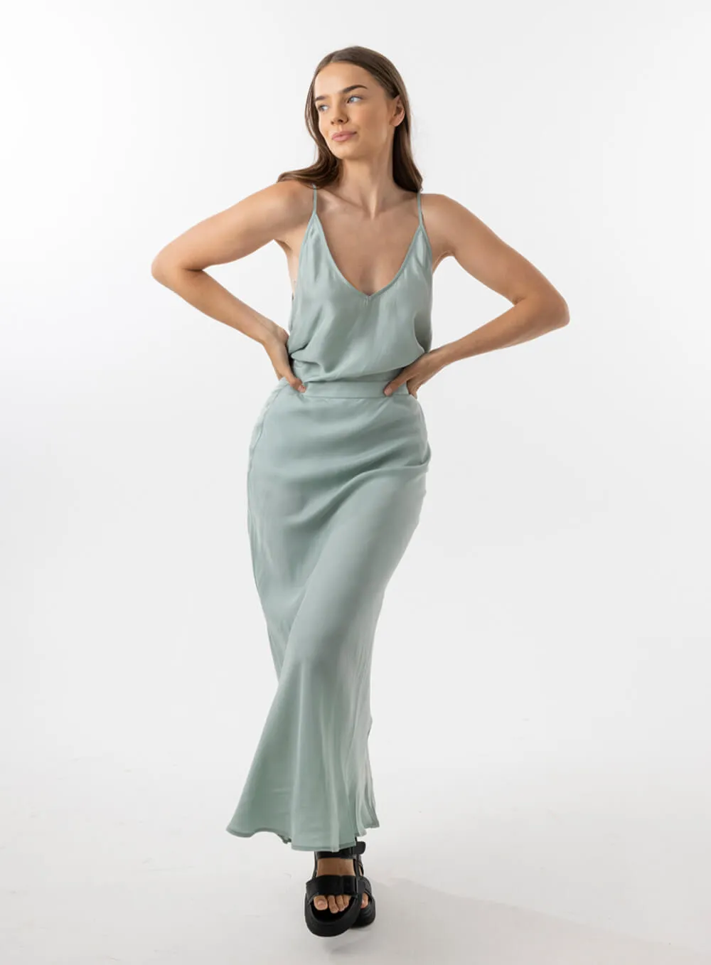 Imogen Cupro Cami-SAGE