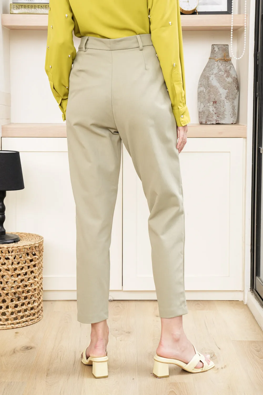 Ivy Ankle Pants Chai Green