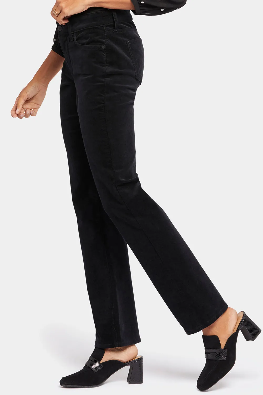 Marilyn Straight Pants In Petite - Black