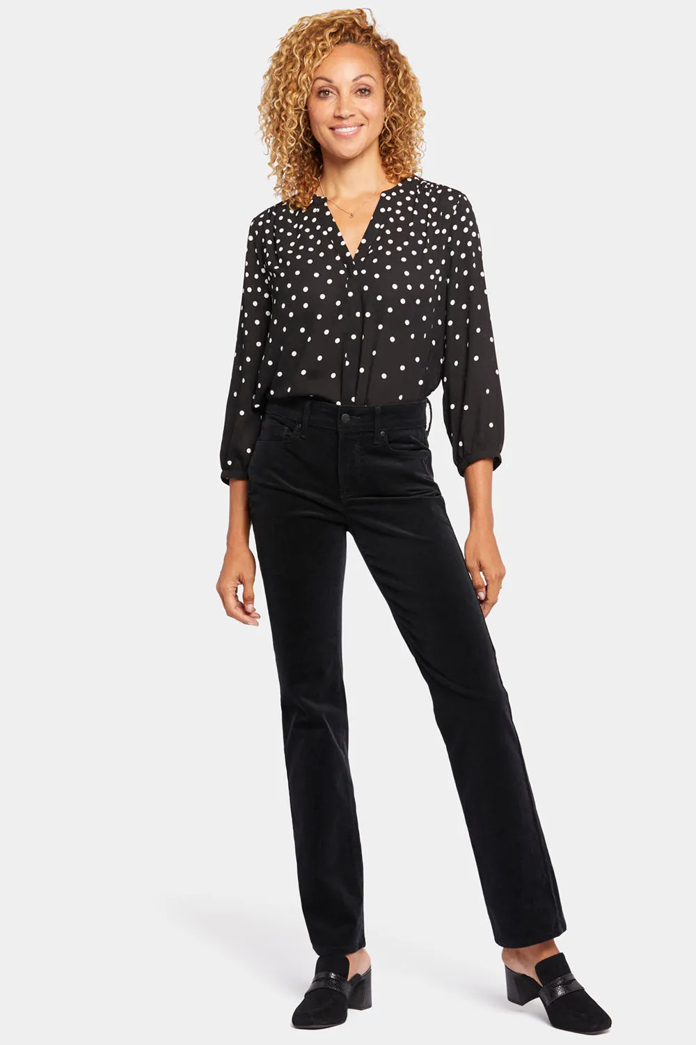 Marilyn Straight Pants In Petite - Black