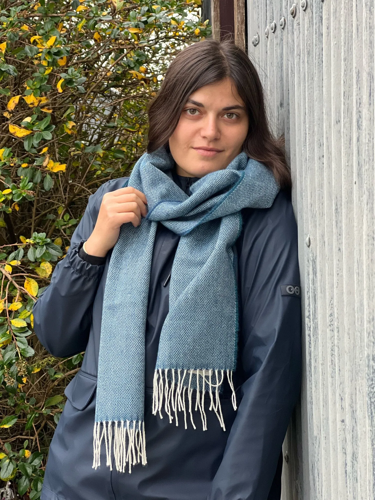 McNutt of Donegal Spotted Teal Scarf