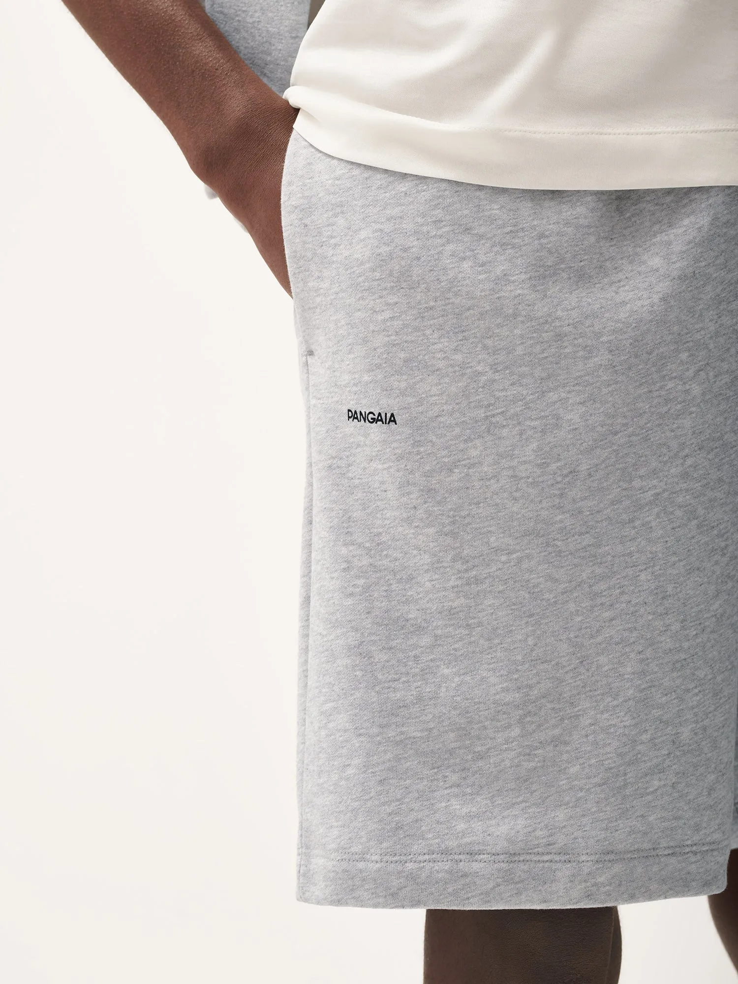 Mens 365 Midweight Mid Length Shorts—grey-marl