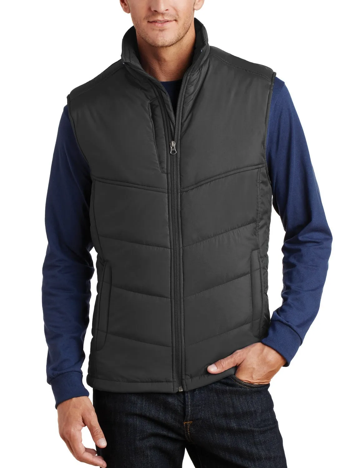 Men's Full-Zip Water-Resistant Puffy Vest
