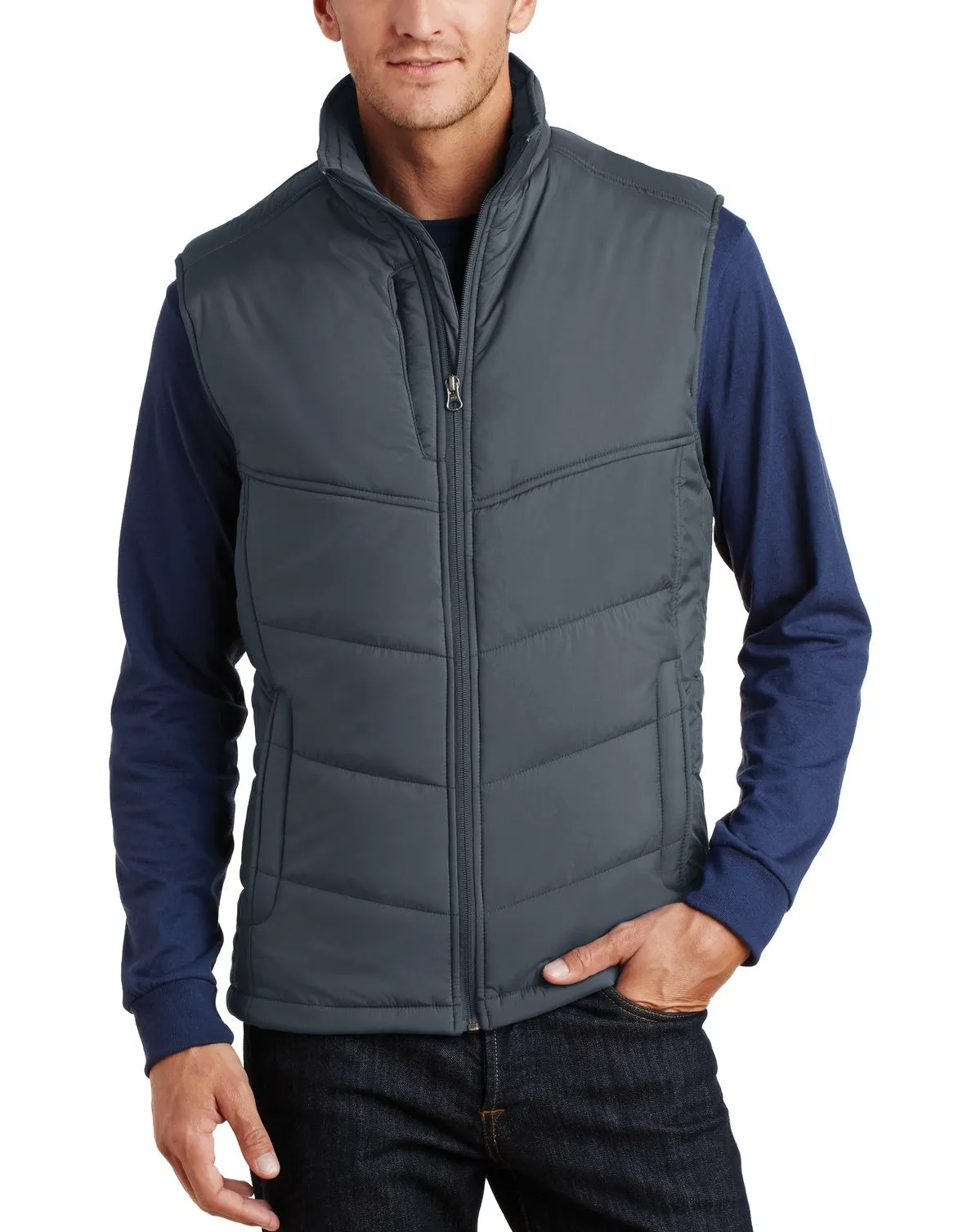 Men's Full-Zip Water-Resistant Puffy Vest