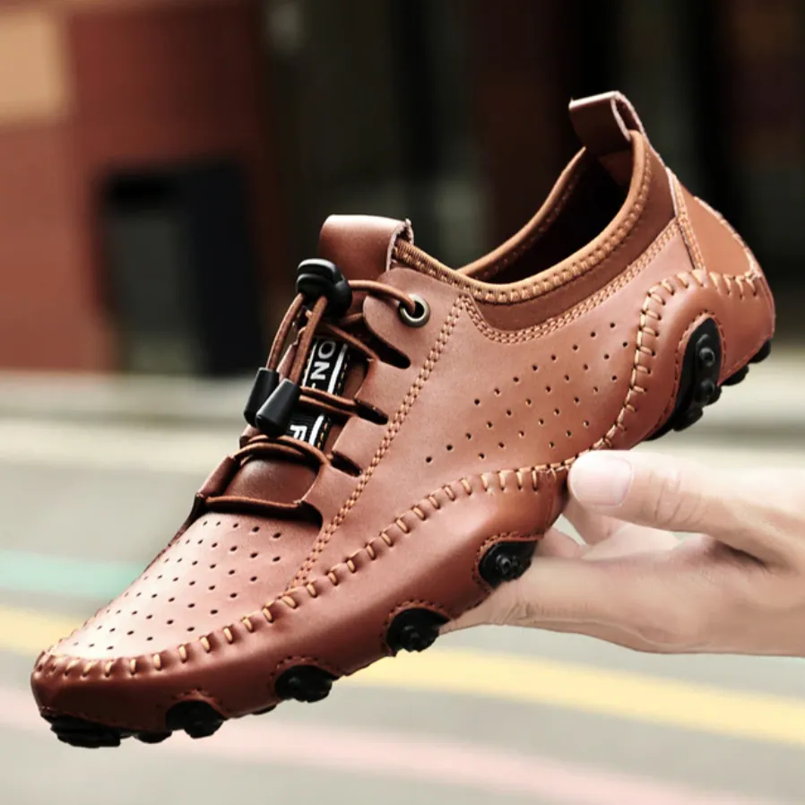Men's Spring/Autumn Handmade Casual Hollow Out Driving Sneakers/Loafers | Plus Size